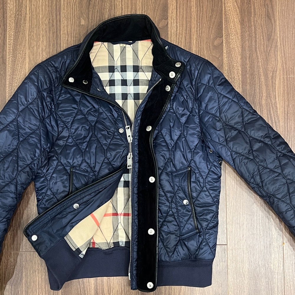 BURBERRY London Kilsden Quilted Blouson Jacket NAVY US 38 - Picture 4 of 10